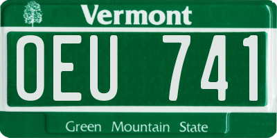 VT license plate OEU741