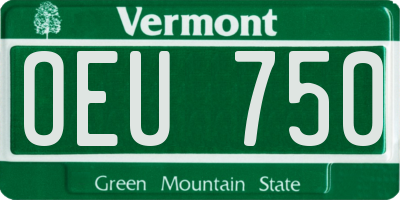 VT license plate OEU750