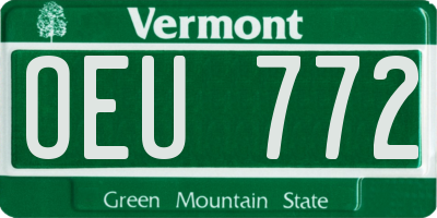 VT license plate OEU772