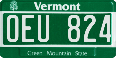 VT license plate OEU824