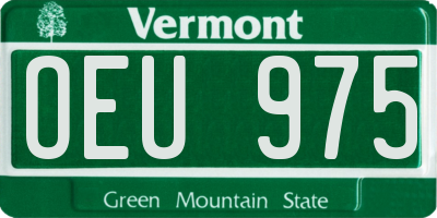 VT license plate OEU975