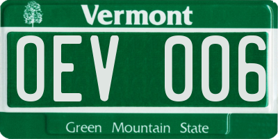 VT license plate OEV006