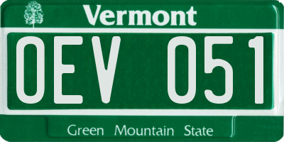 VT license plate OEV051