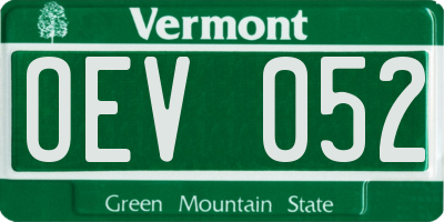 VT license plate OEV052