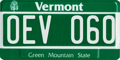 VT license plate OEV060