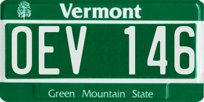 VT license plate OEV146