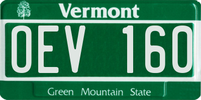 VT license plate OEV160