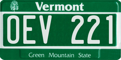VT license plate OEV221