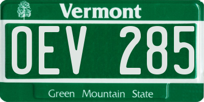 VT license plate OEV285