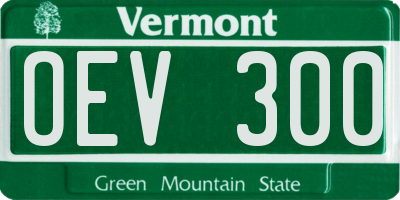 VT license plate OEV300
