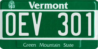 VT license plate OEV301