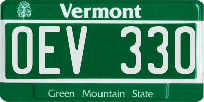 VT license plate OEV330