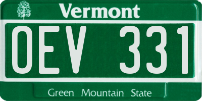 VT license plate OEV331
