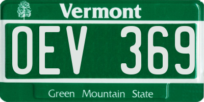 VT license plate OEV369