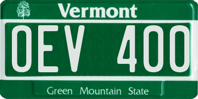 VT license plate OEV400