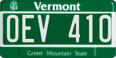 VT license plate OEV410