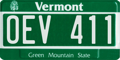 VT license plate OEV411