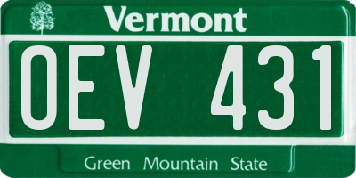 VT license plate OEV431