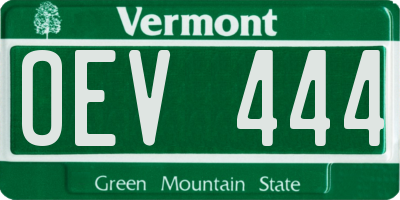 VT license plate OEV444