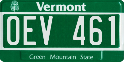 VT license plate OEV461