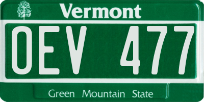 VT license plate OEV477