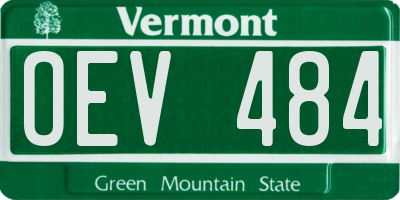 VT license plate OEV484