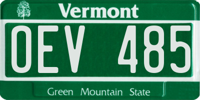 VT license plate OEV485