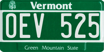 VT license plate OEV525