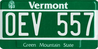 VT license plate OEV557