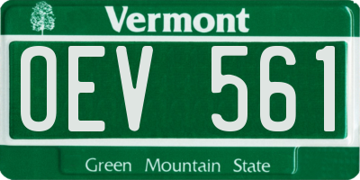 VT license plate OEV561