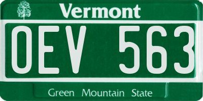 VT license plate OEV563