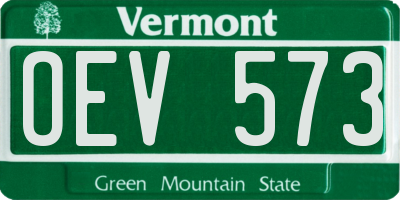 VT license plate OEV573