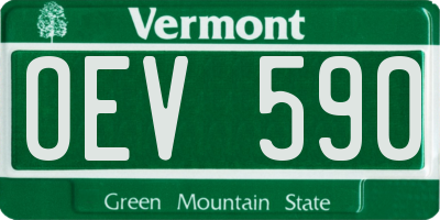 VT license plate OEV590