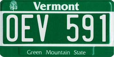 VT license plate OEV591
