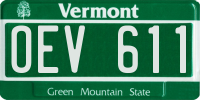 VT license plate OEV611