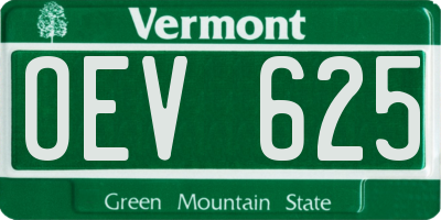VT license plate OEV625