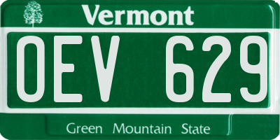 VT license plate OEV629