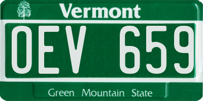 VT license plate OEV659