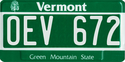 VT license plate OEV672