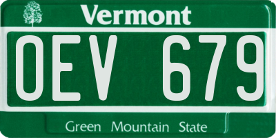 VT license plate OEV679