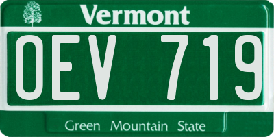 VT license plate OEV719