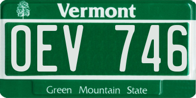 VT license plate OEV746