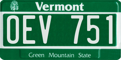 VT license plate OEV751
