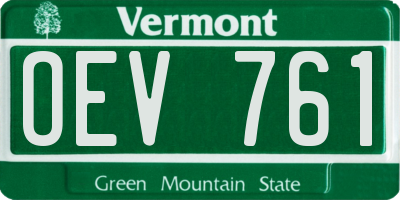 VT license plate OEV761