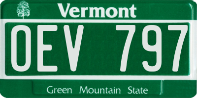 VT license plate OEV797