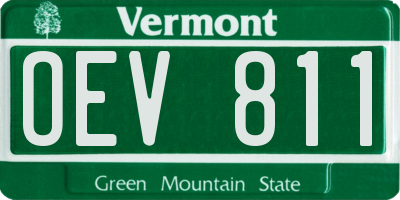 VT license plate OEV811