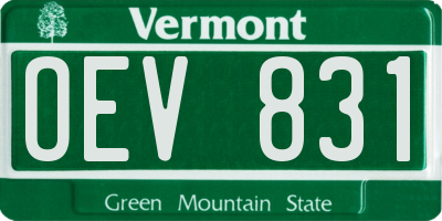 VT license plate OEV831