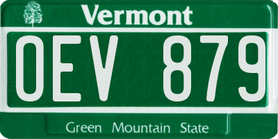VT license plate OEV879