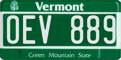 VT license plate OEV889