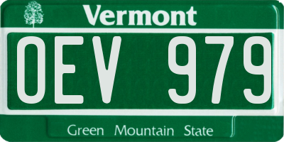 VT license plate OEV979